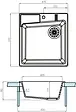 Мойка кухонная Aquaton Парма 47 серый шелк 1A713032PM250