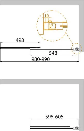 Шторка на ванну 1000мм рифленое стекло Cezares Slider 100 SLIDER-VF-11-100/150-P-Cr