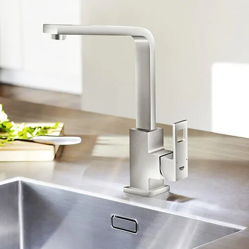 Смеситель для кухни Grohe Eurocube хром матовый 31255DC0