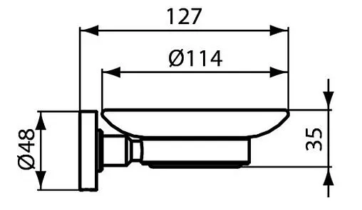 Мыльница Ideal Standard IOM чёрный матовый A9122XG