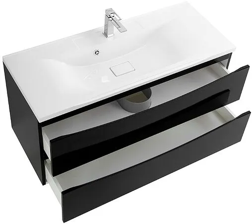 Тумба под умывальник подвесная BelBagno MARINO 120 Nero Lucido MARINO-1200-2C-SO-NL-P