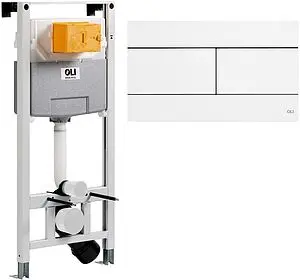 Инсталляция для подвесного унитаза Set 3 в 1 OLI 120 Eco mechanic 879236mSL01 с кнопкой белый Инсталляция для подвесного унитаза Set 3 в 1 OLI 120 Eco mechanic 879236mSL01 с кнопкой белый, 1