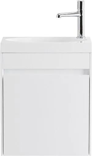 Тумба-умывальник подвесная BelBagno PIETRA MINI 46 L Bianco Lucido PIETRA MINI-460-1A-SO-BL-L+BB-460-PM-LVB