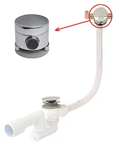 Слив-перелив для ванны с функцией налива Ravak хром X01374 Слив-перелив для ванны с функцией налива Ravak хром X01374, 4