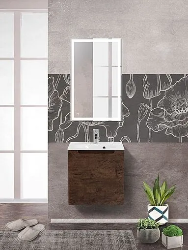 Тумба-умывальник подвесная BelBagno ETNA 60 Rovere Moro ETNA-600-1C-SO-RW-P+