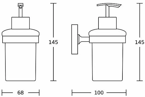 Дозатор для жидкого мыла Gross Aqua Delta хром GA18038A