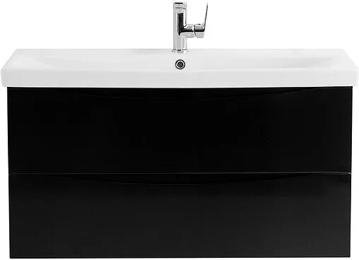 Тумба-умывальник подвесная BelBagno MARINO-CER 100 Nero Lucido MARINO-CER-1000-2C-SO-NL-P+BB-0324-100-LVB