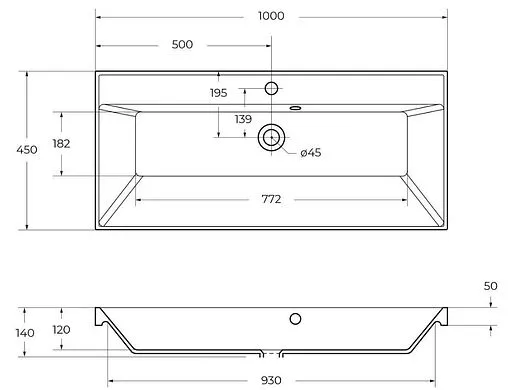 Раковина BelBagno 100 белый BB1000/450-LV-MR-AST