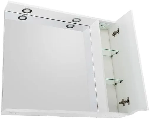 Шкаф-зеркало BelBagno FLY-MARINO 90 R Bianco Lucido MARINO-SPC-900/750-1A-BL-P-R