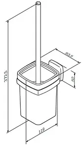 Ёршик для унитаза Am.Pm Gem хром A9033400 Ёршик для унитаза Am.Pm Gem хром A9033400, 2
