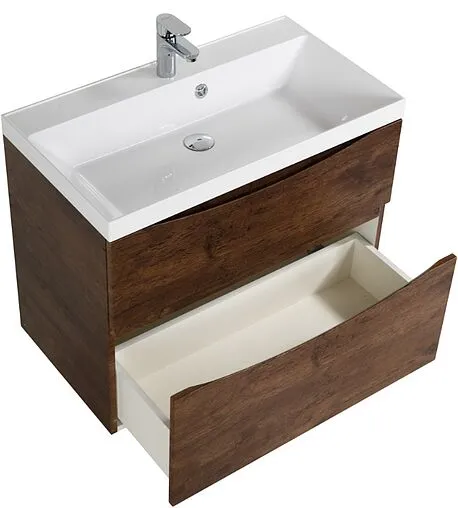 Тумба-умывальник подвесная BelBagno MARINO 65 Rovere Moro MARINO-650-2C-SO-RW-P+BB650/450-LV-MR-PR