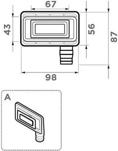 Прямоуголный перелив для мойки Omoikiri OV-02-AB022 античная латунь 4956724