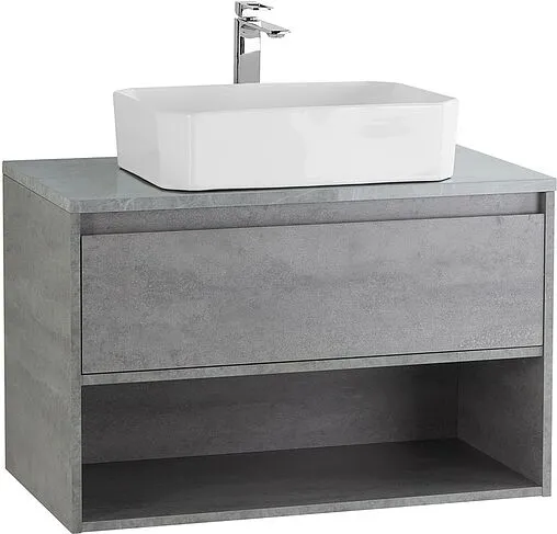 Тумба-умывальник подвесная BelBagno KRAFT 80 Cemento Grigio KRAFT-800-1C-SO-CG+