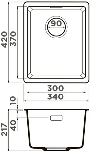 Мойка кухонная Omoikiri Kata 34-U-SA бежевый 4993420