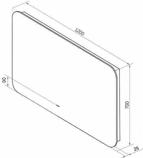 Зеркало с подсветкой Continent Burzhe Led 120x70 с бесконтактным сенсором белый ЗЛП323