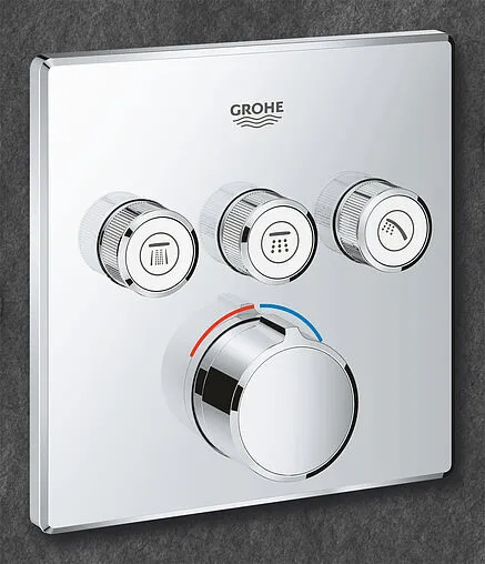 Смеситель для ванны скрытого монтажа Grohe Grohtherm SmartControl хром 29149000