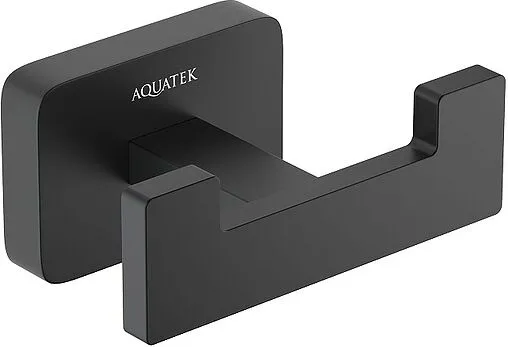 Крючок двойной Aquatek Либра чёрный матовый AQ4302MB