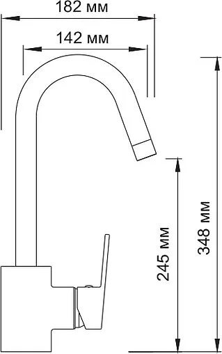 Смеситель для кухни Wasserkraft Donau хром 5347