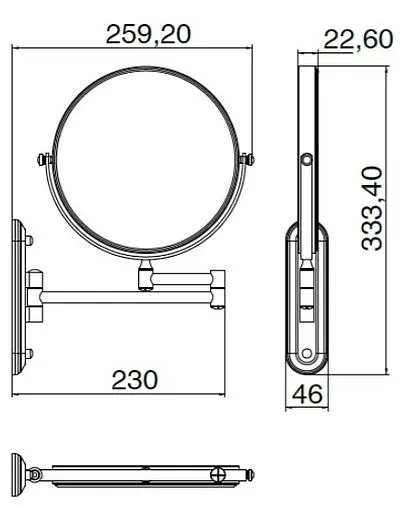 Косметическое зеркало SMARTsant хром SM001AA