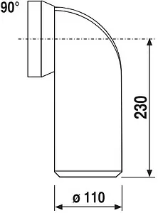 Патрубок для унитаза Sanit 90° 58.103.01..0000 Патрубок для унитаза Sanit 90° 58.103.01..0000, 2