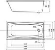 Ванна акриловая BERGES Feya 150x70 с каркасом 050013