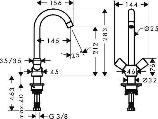 Смеситель для кухни Hansgrohe Logis M31 220 1jet хром 71280000