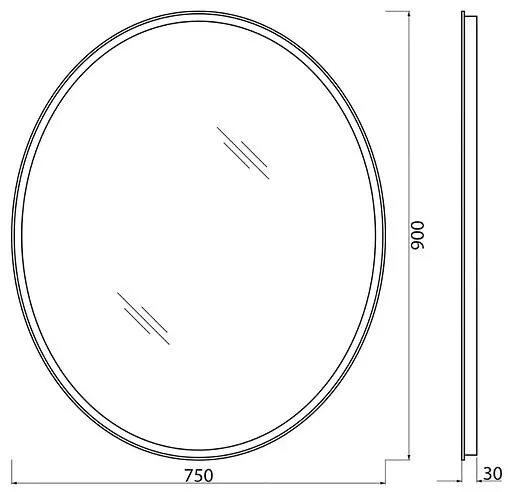 Зеркало с подсветкой BelBagno 75x90 механическая кнопка SPC-VST-750-900-LED-BTN