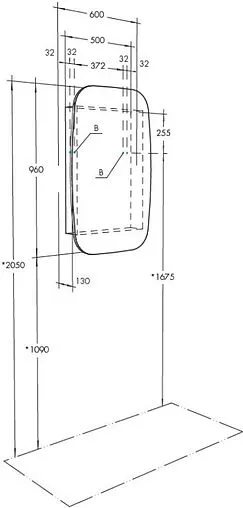 Шкаф-зеркало Aquaton Сохо 60 L графит 1A258302AJA0L