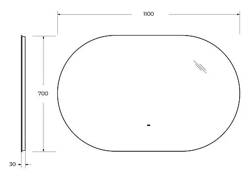Зеркало с подсветкой Cezares Vague 110x70 с датчиком движения CZR-SPC-VAGUE-1100-700-MOV