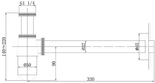 Сифон бутылочный для раковины Abber BEQUEM никель AF0032NG