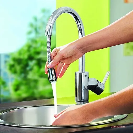 Смеситель для кухни с выдвижным изливом Grohe Concetto хром 32663001