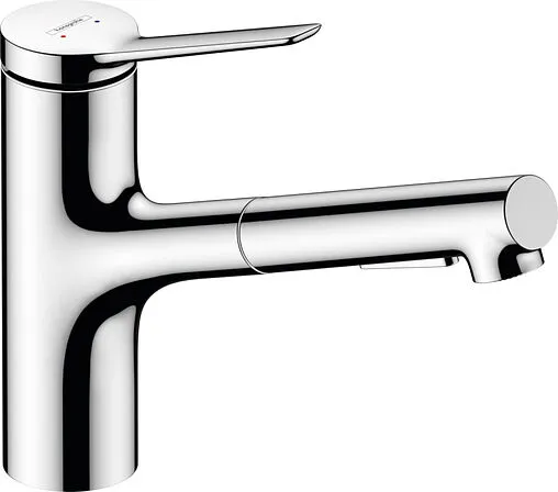 Смеситель для кухни с выдвижным изливом Hansgrohe Zesis M33 150 2jet хром 74800000