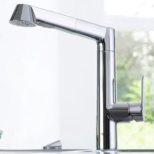 Смеситель для кухни с выдвижным изливом Grohe K7 хром 32176000