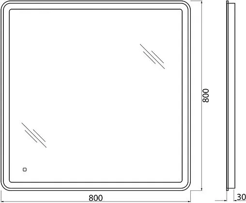 Зеркало с подсветкой BelBagno MARINO 80x80 SPC-MAR-800-800-LED-TCH