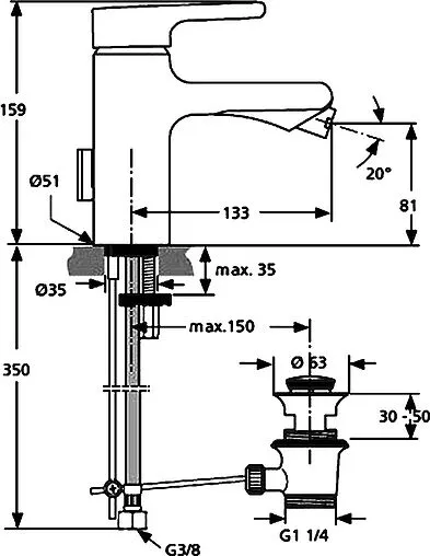 Смеситель для биде Ideal Standard Attitude хром A4602AA