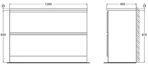 Тумба-умывальник подвесная BelBagno ALBANO 120 Bianco Lucido ALBANO-1200-2C-PIA-BL+