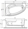 Ванна акриловая Eurolux Bagi 170х100 R E2017010009R