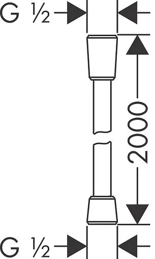 Шланг для душа Hansgrohe Isiflex 200см хром 28274000