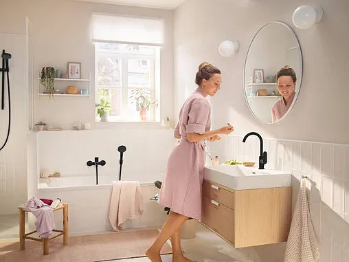 Смеситель для ванны Hansgrohe Rebris S чёрный матовый 72440670