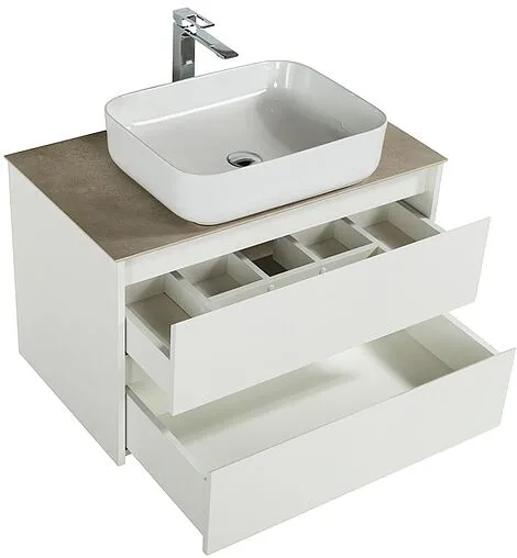 Тумба-умывальник подвесная BelBagno KRAFT 100 Bianco Opaco KRAFT-1000-2C-SO-BO+