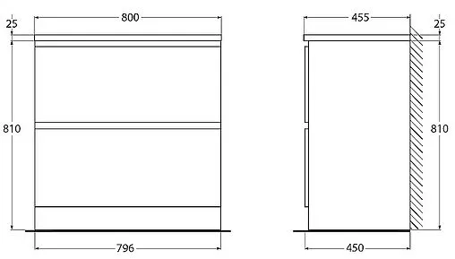 Тумба под умывальник напольная BelBagno ALBANO 80 Pino Scania ALBANO-800-2C-PIA-PS