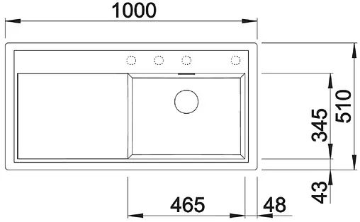 Мойка кухонная Blanco Zenar XL 6S 100 L тёмная скала 523996