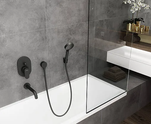 Шланговое подключение Hansgrohe FixFit S чёрный матовый 26453670