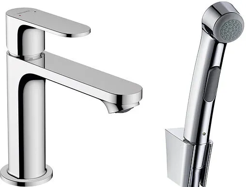 Смеситель для раковины с гигиеническим душем Hansgrohe Rebris S 110 хром 72215000