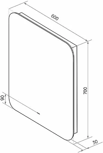Зеркало с подсветкой Continent Burzhe Led 60x70 с бесконтактным сенсором белый ЗЛП531