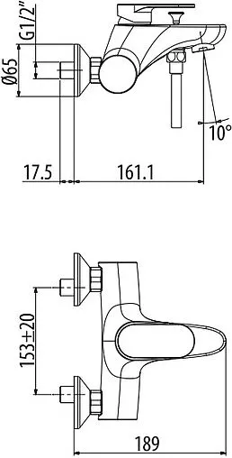 Смеситель для ванны Gattoni H2OMIX7000 хром 7001070C0