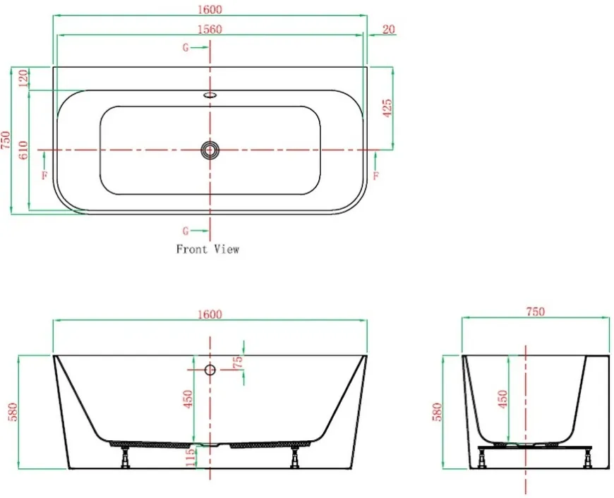 Ванна акриловая отдельностоящая Vagnerplast Maggie 160x75 KRBV165MAG9X-64 Ванна акриловая отдельностоящая Vagnerplast Maggie 160x75 KRBV165MAG9X-64, 2