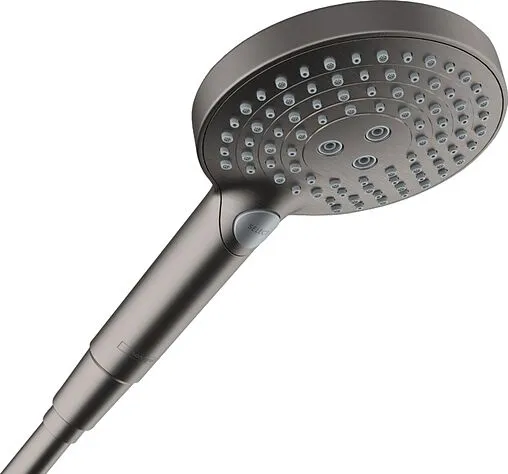 Лейка ручного душа Hansgrohe Raindance Select S 120 3jet PowderRain шлифованный чёрный хром 26014340