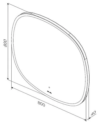 Зеркало с подсветкой Am.Pm Func 80x80 M8FMOX0801WGS