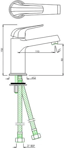 Раковина Jaquar JDR черный матовый JDS-BLM-25911